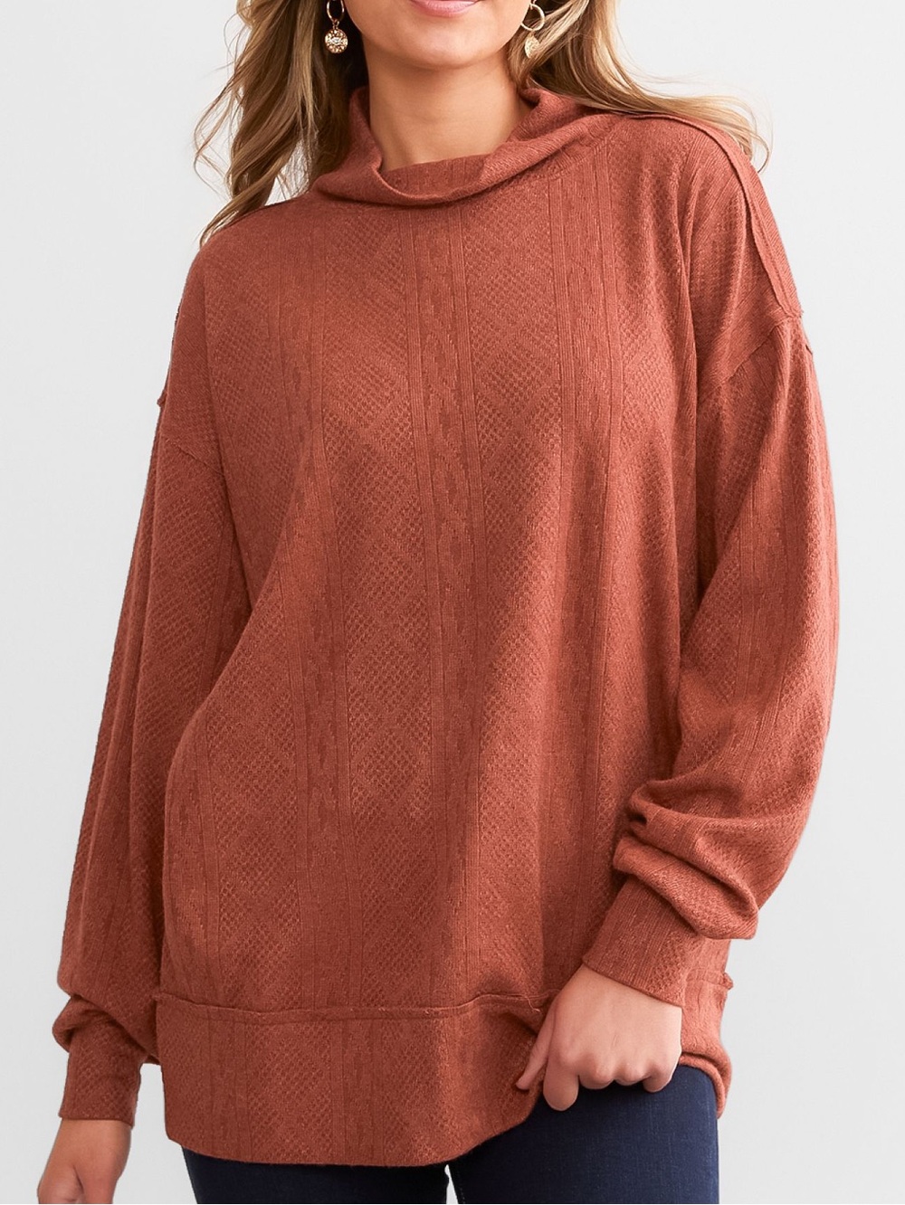 BKE Cowl Neck Knit Top